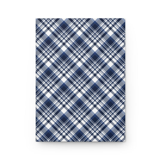 Hardcover Journal | Navy & White | Tartan