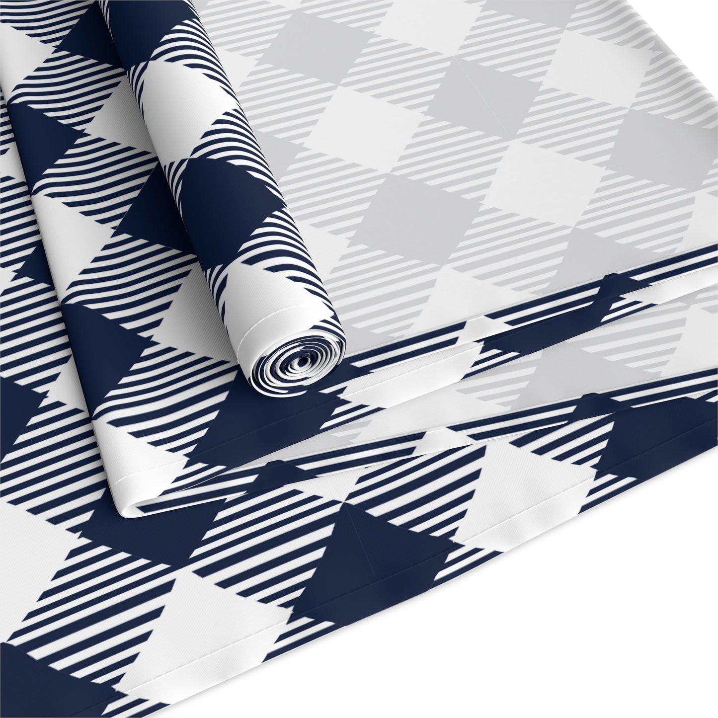 Table Runner | Navy & White | Gingham