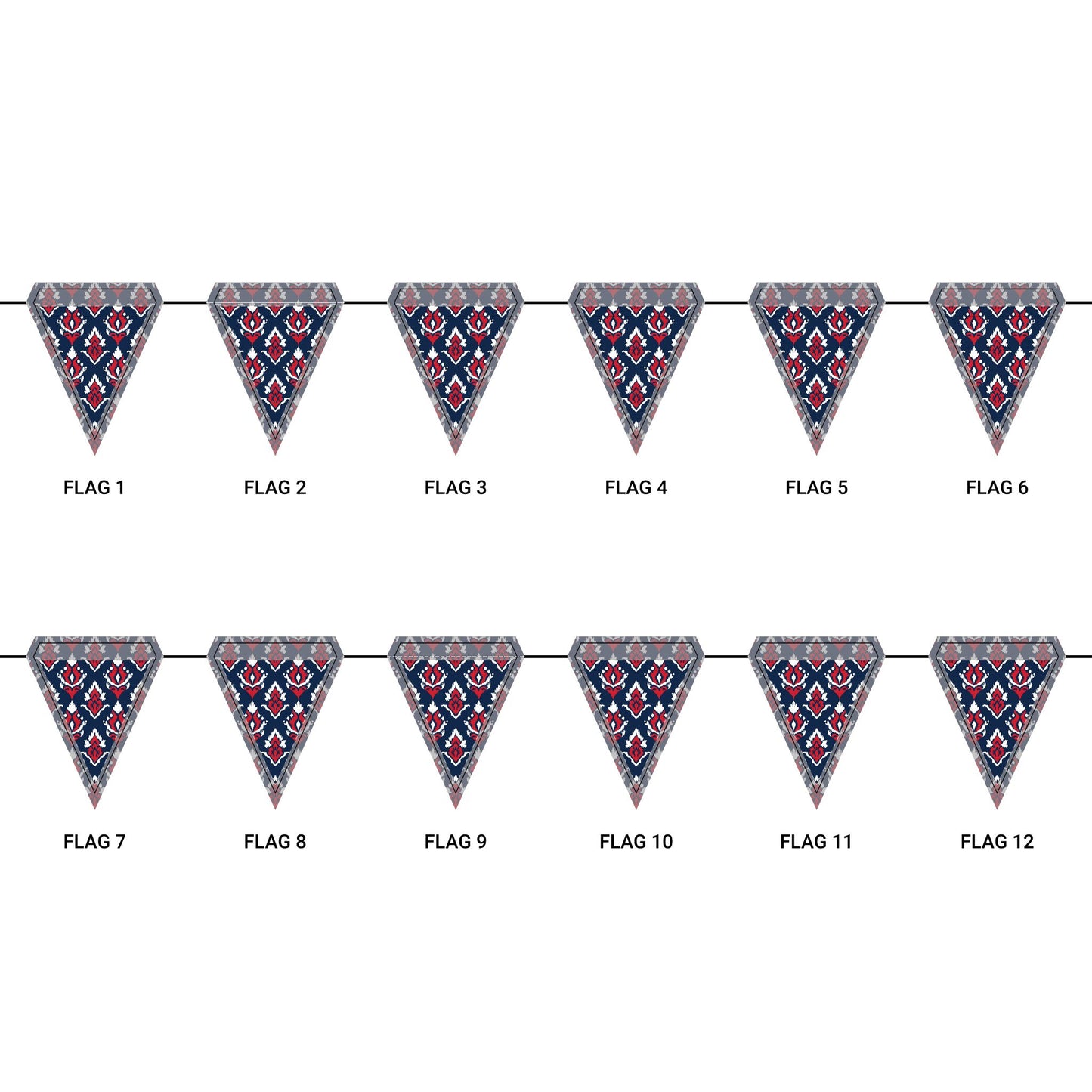 Flag Garland | Oxford, Mississippi | Ikat