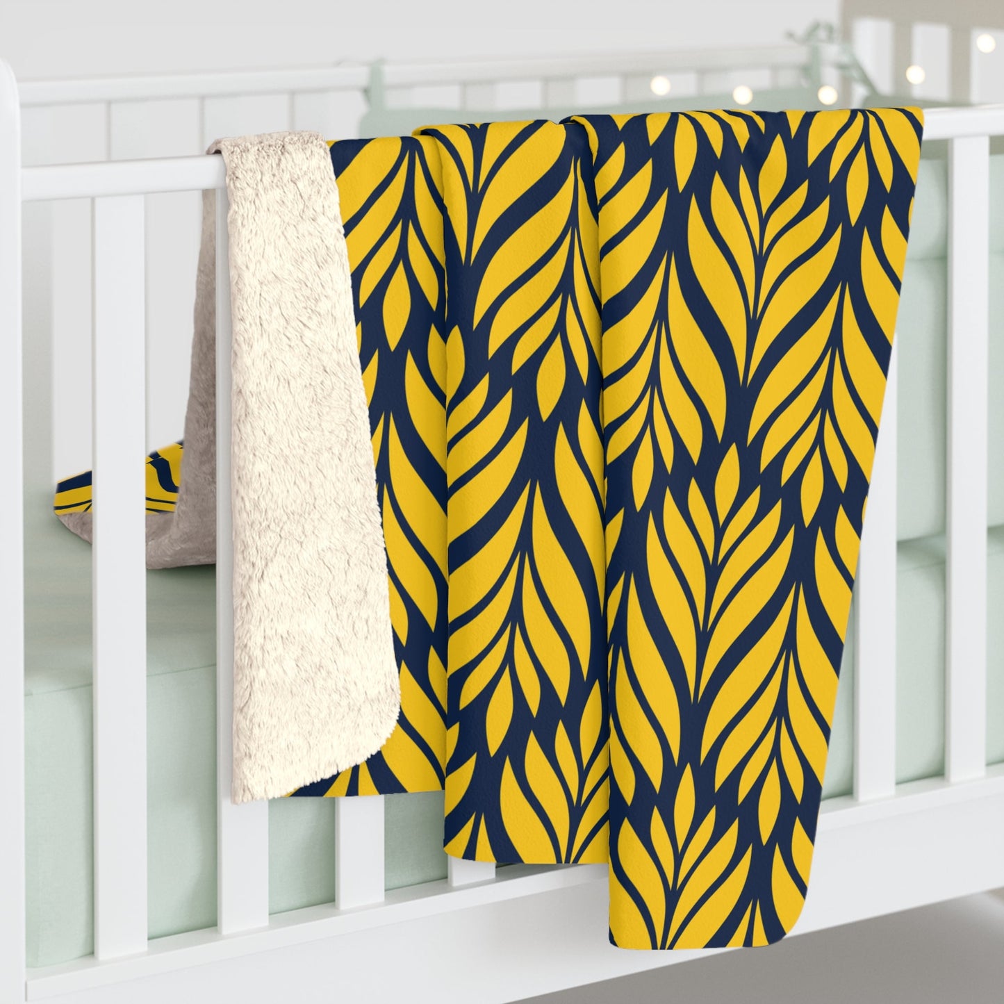 Sherpa Blanket | Yellow & Blue | Palm