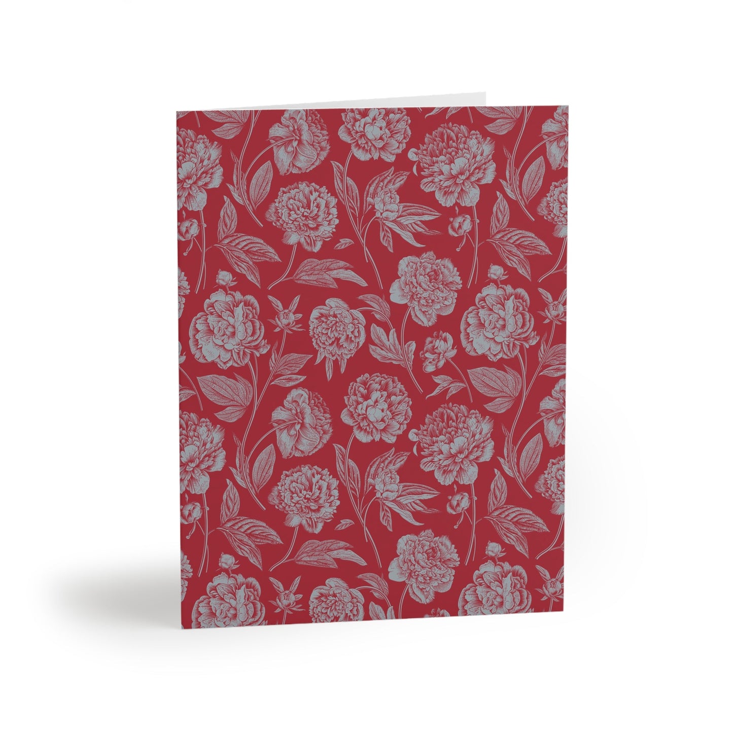 Notecards | Red & Gray | Peony
