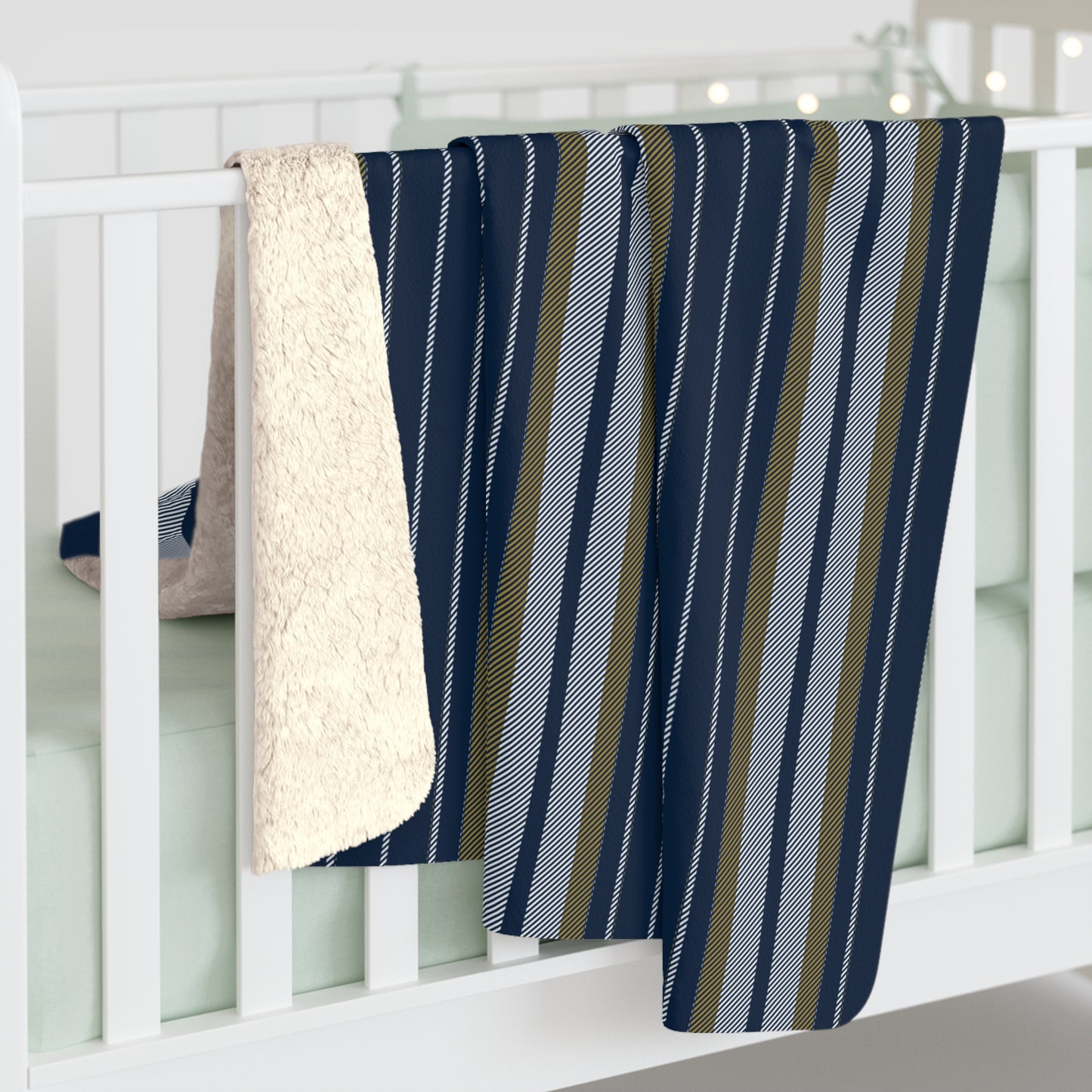 Sherpa Blanket | Notre Dame, Indiana | Stripe