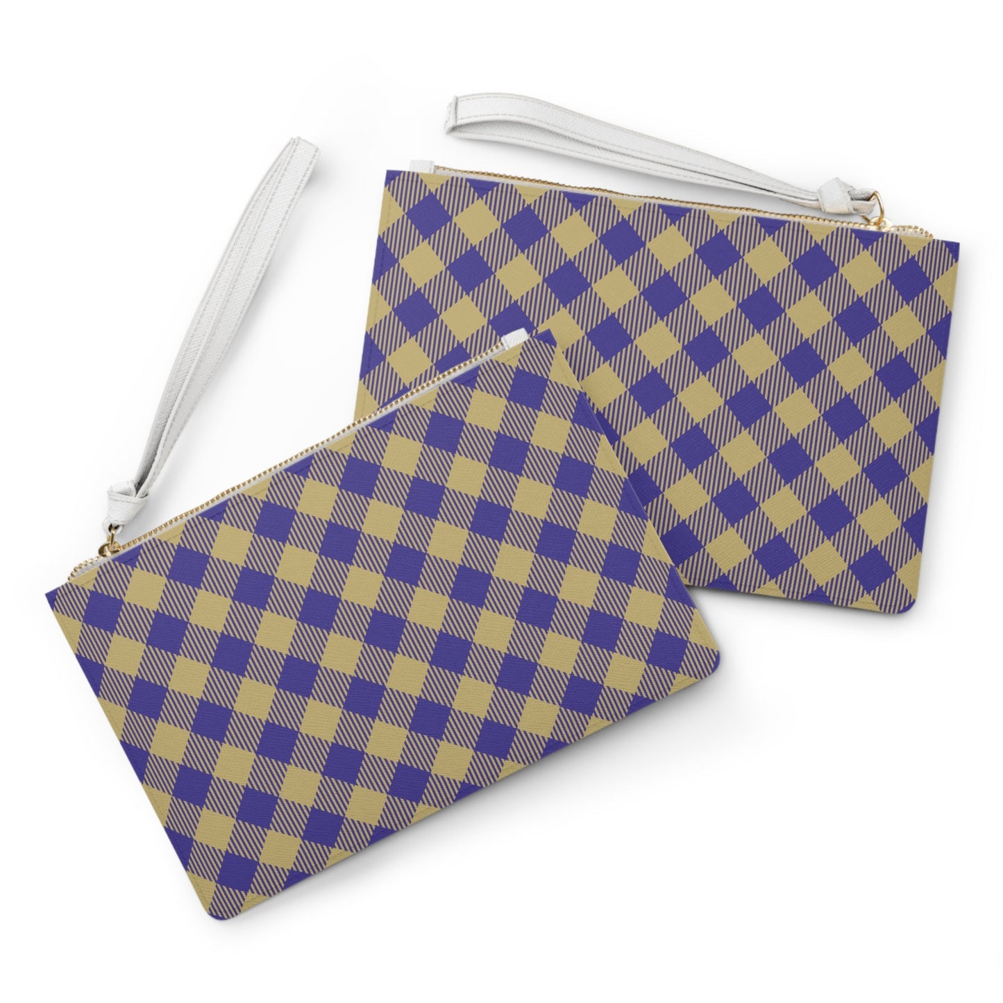 Clutch Bag | Purple & Gold | Gingham