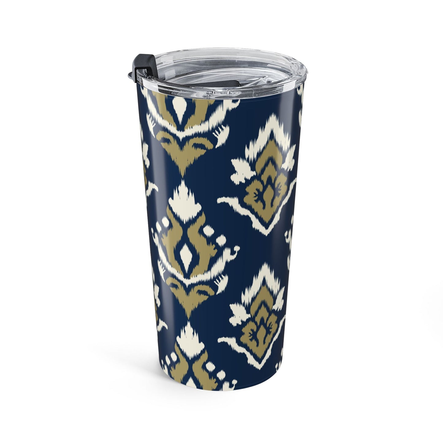 Tumbler | Blue & Gold | Ikat