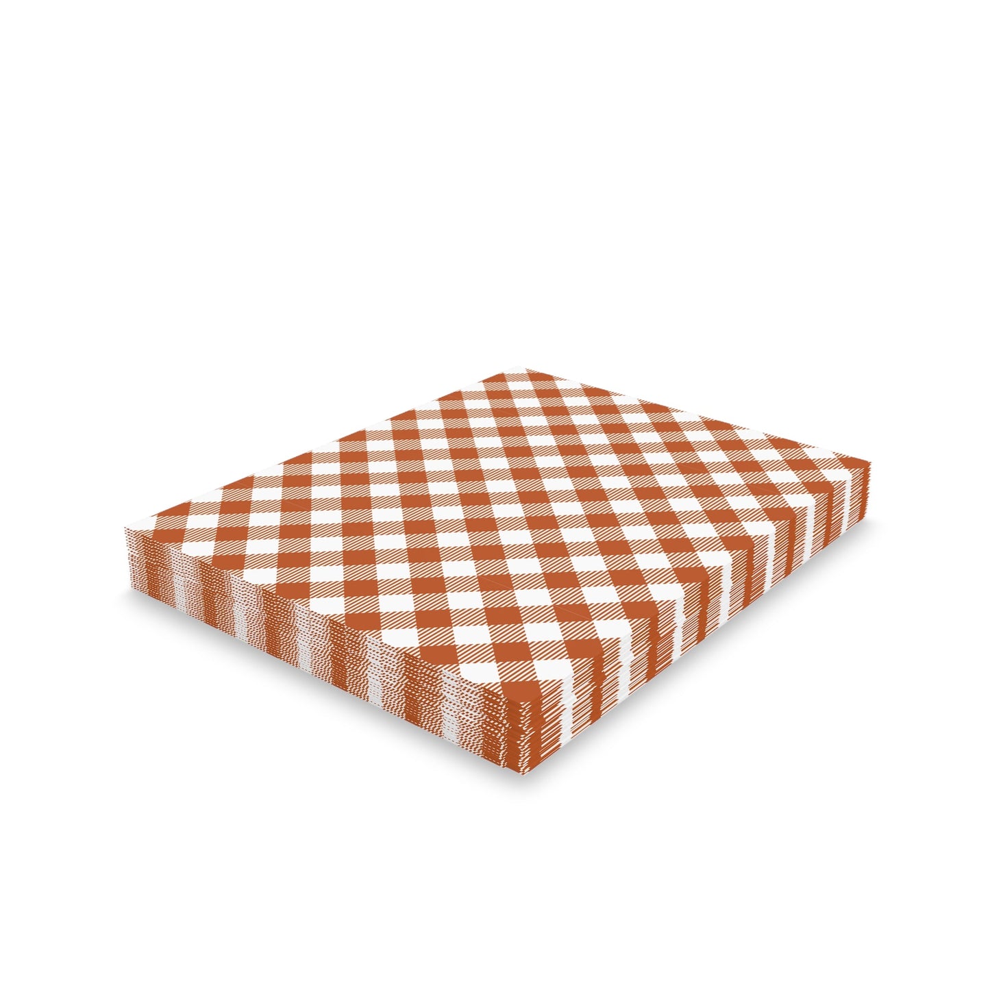 Notecards | Dark Orange & White | Gingham