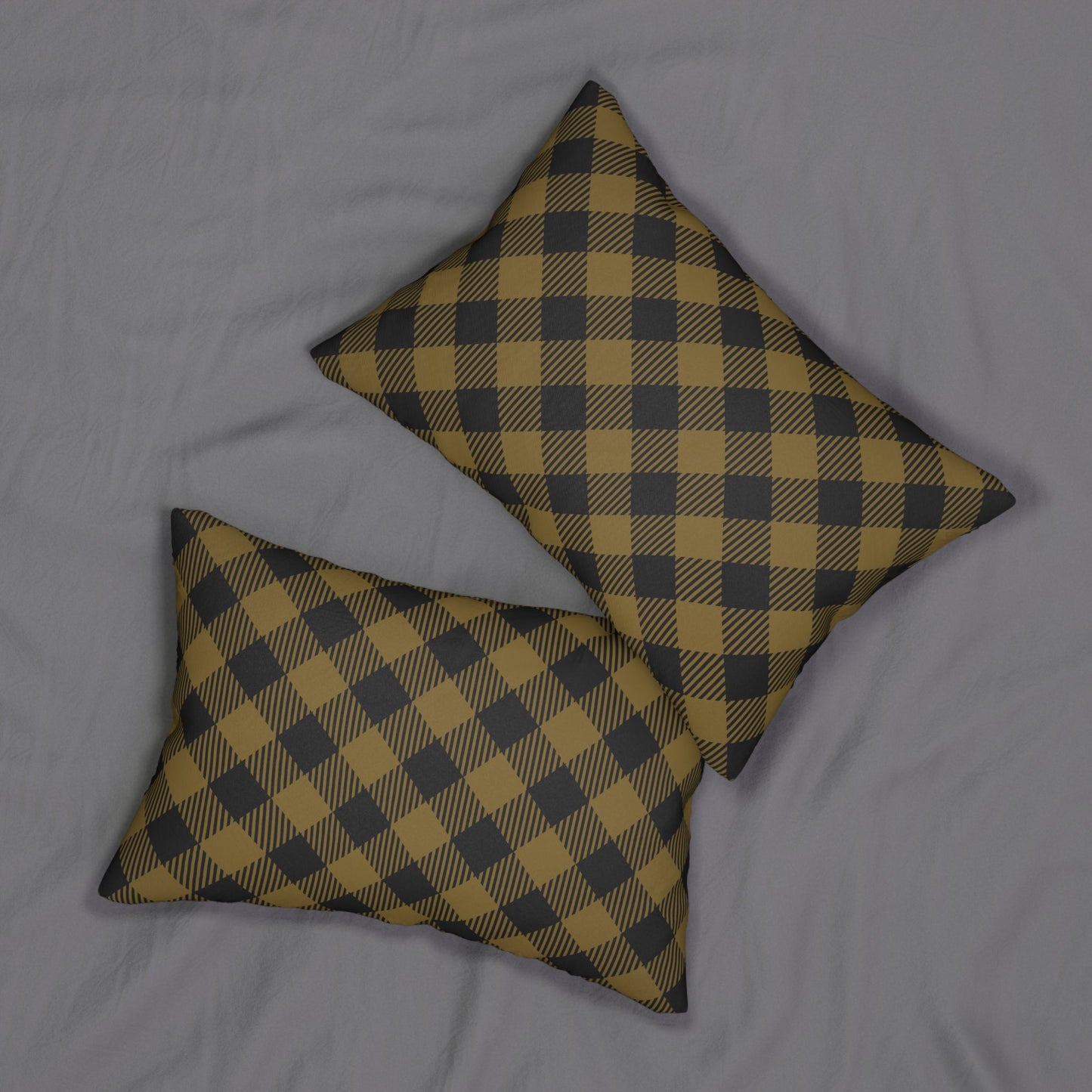 Pillow | Black & Gold | Gingham