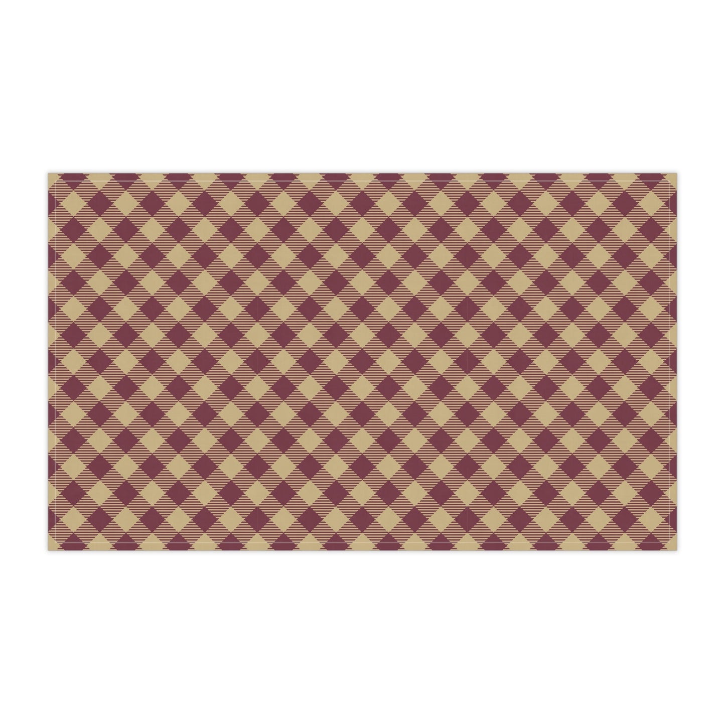 Tea Towels | Maroon & Gold | Gingham