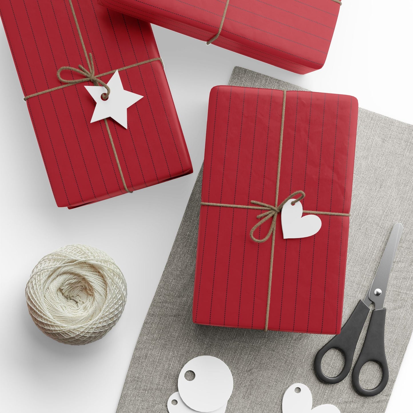 Gift Wrap | Red & Black | Pinstripe