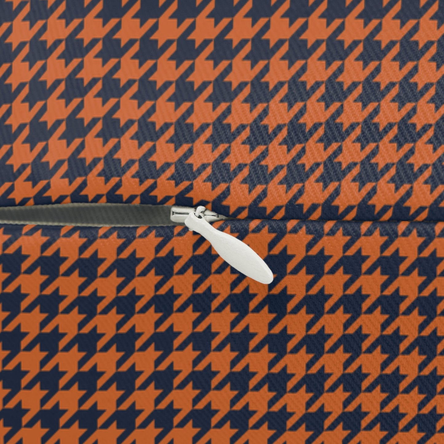 Pillow | Orange & Blue | Houndstooth