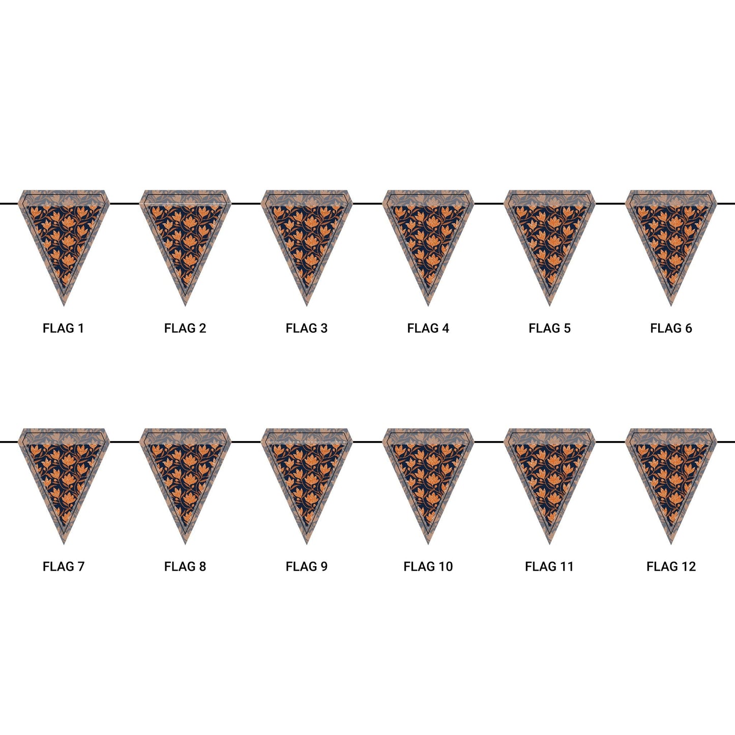 Flag Garland | Orange & Blue | Magnolia