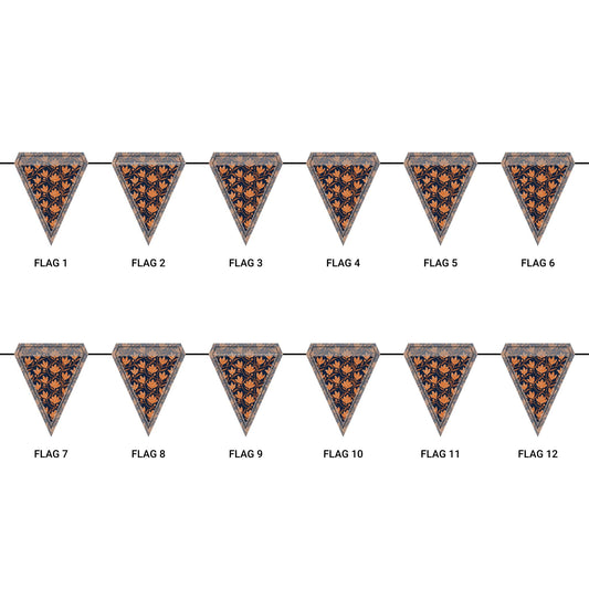 Flag Garland | Orange & Blue | Magnolia