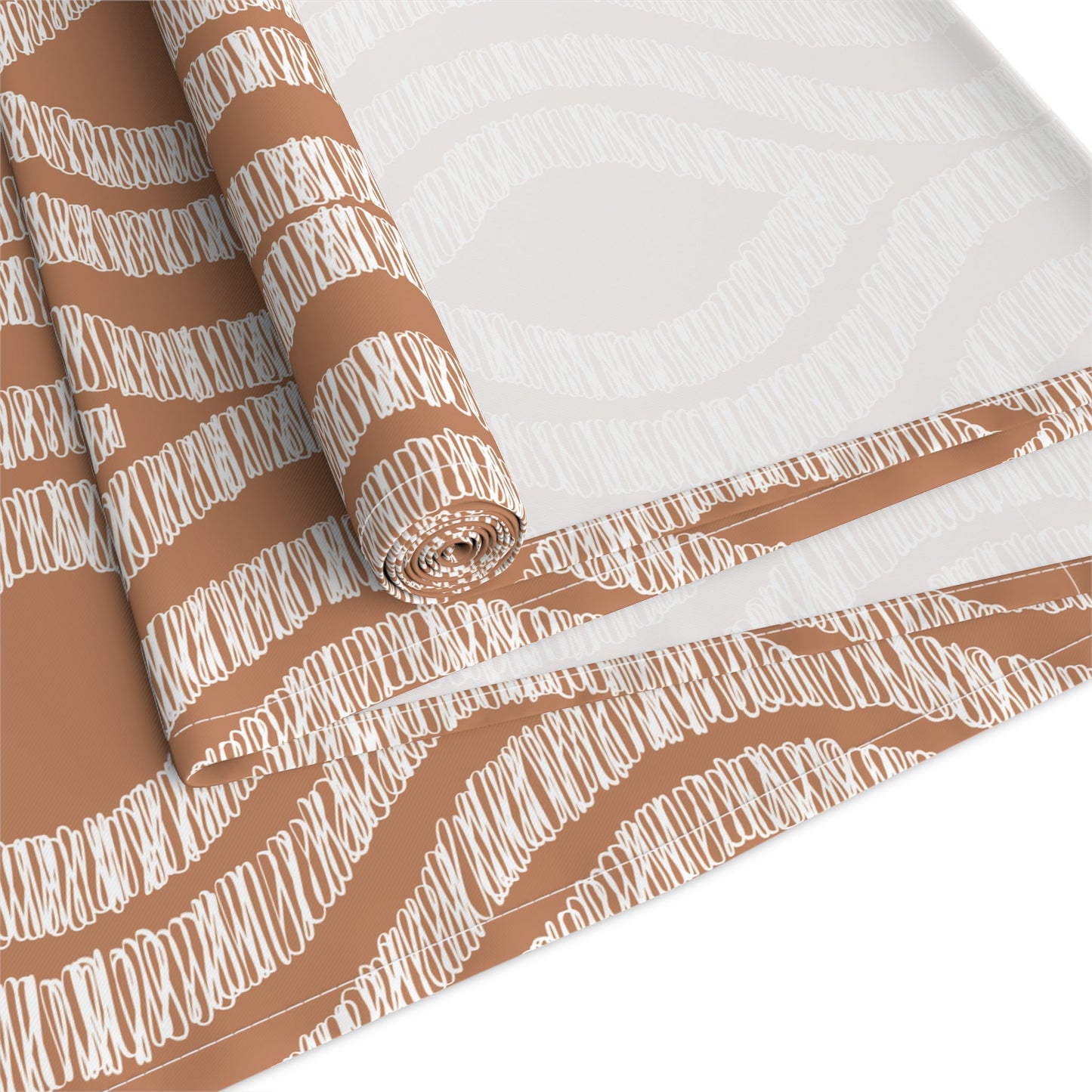 Table Runner | Dark Orange & White | Ogee