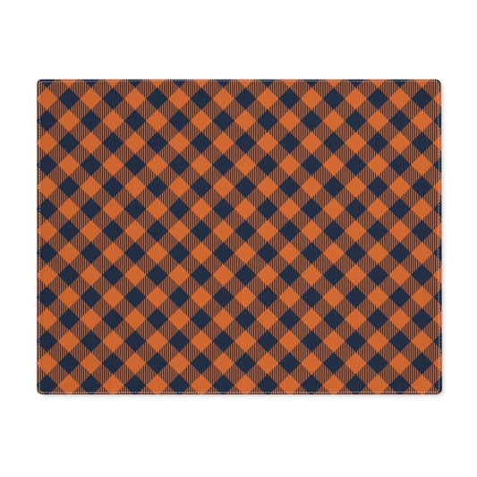 Placemat | Orange & Blue | Gingham