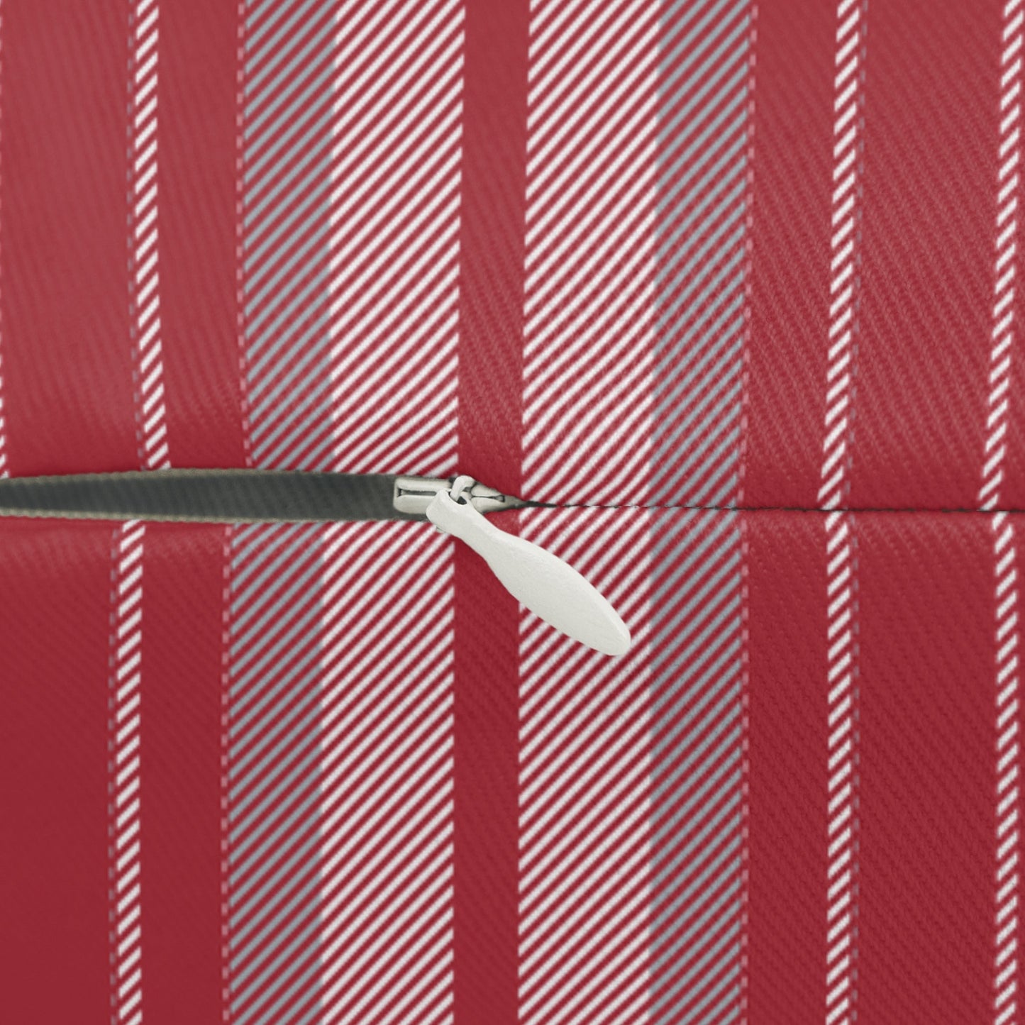 Pillow | Red & Gray | Stripe