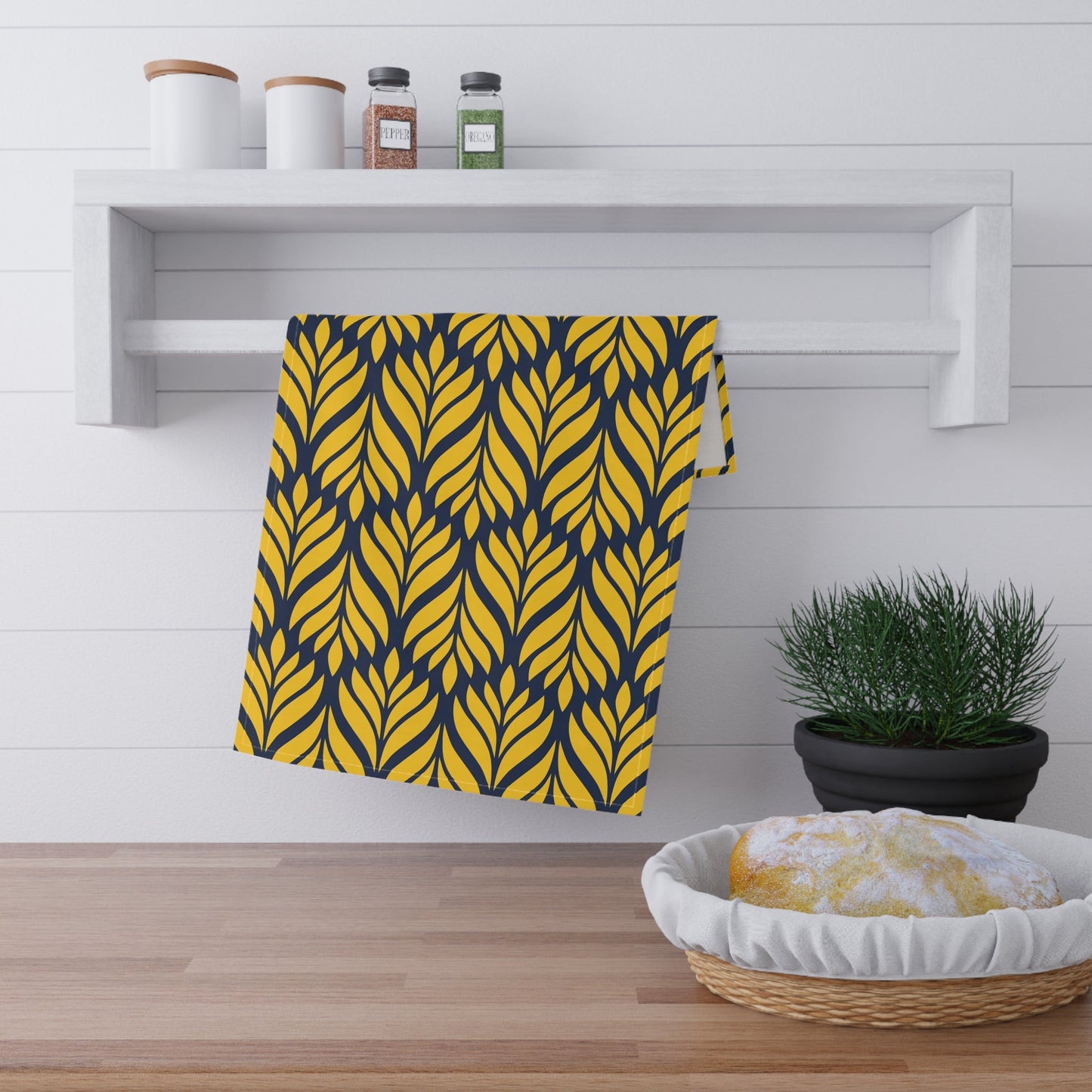 Tea Towels | Yellow & Blue | Palm