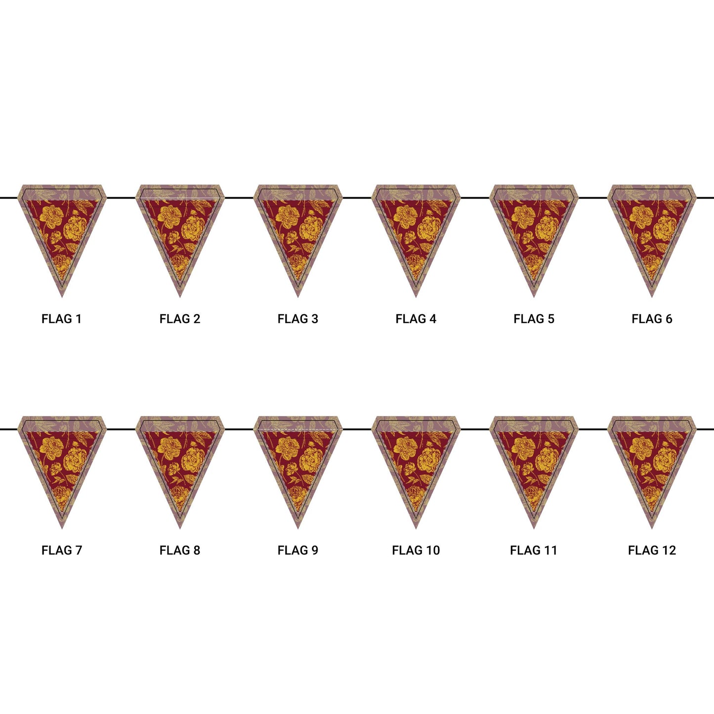 Flag Garland | Los Angeles, California | Peony