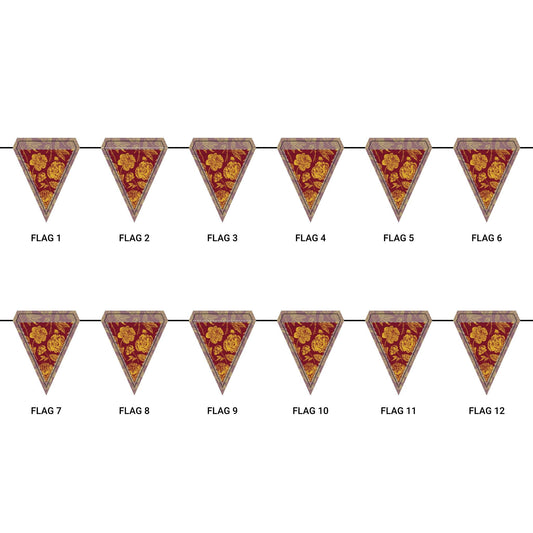 Flag Garland | Red & Yellow | Peony