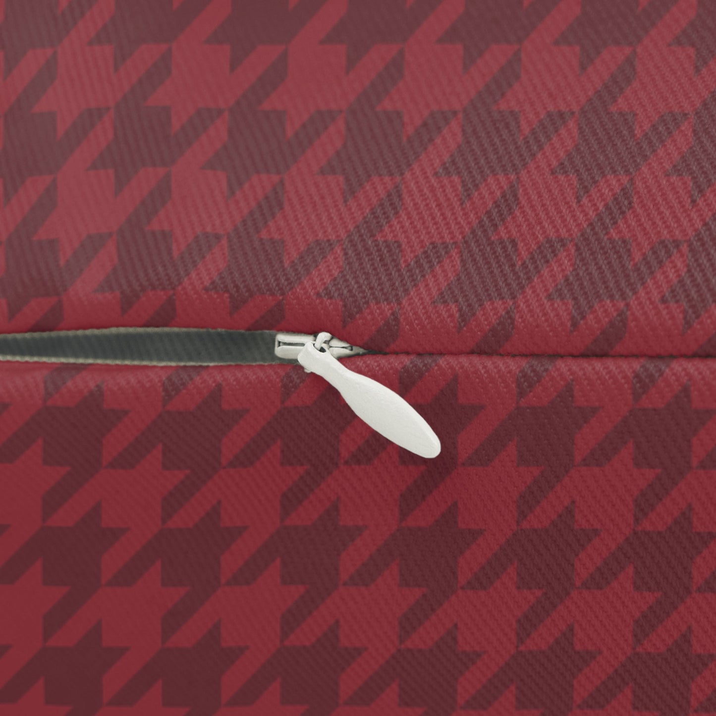 Pillow | Maroon & White | Houndstooth
