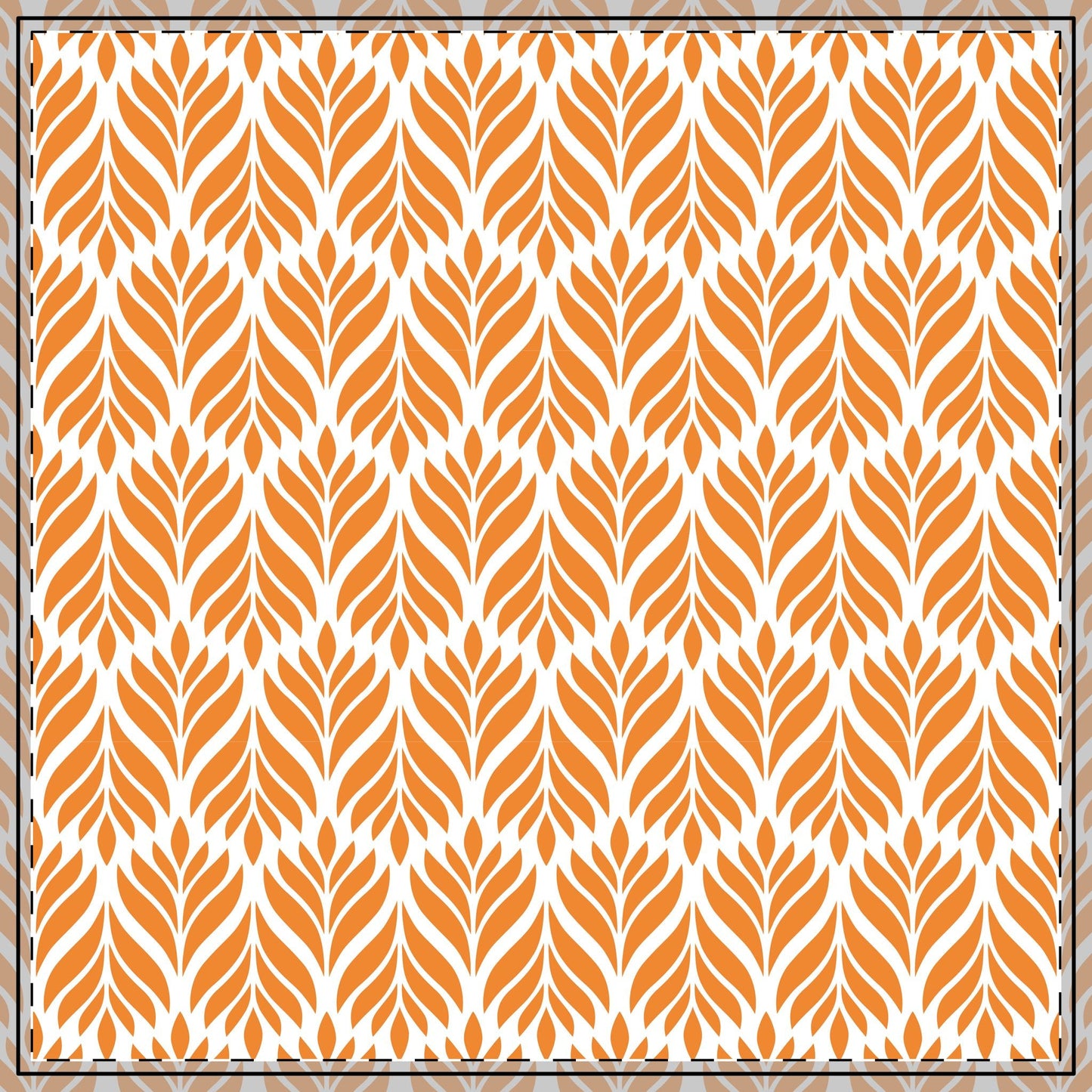 Tablecloth | Orange & White | Palm