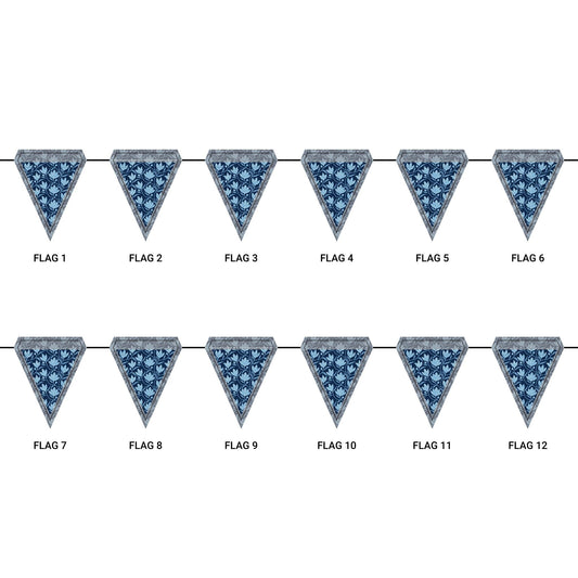 Flag Garland | Light Blue & White | Magnolia