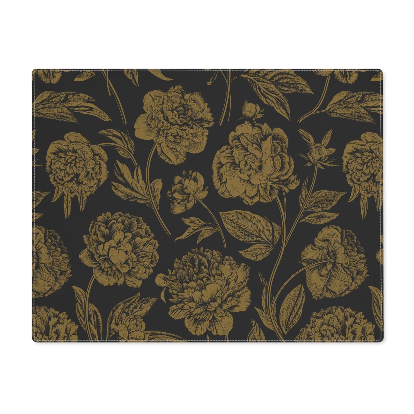 Placemat | Black & Gold | Peony
