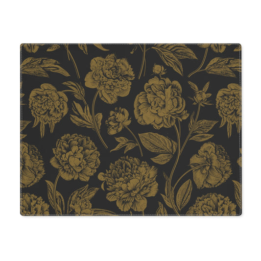 Placemat | Black & Gold | Peony