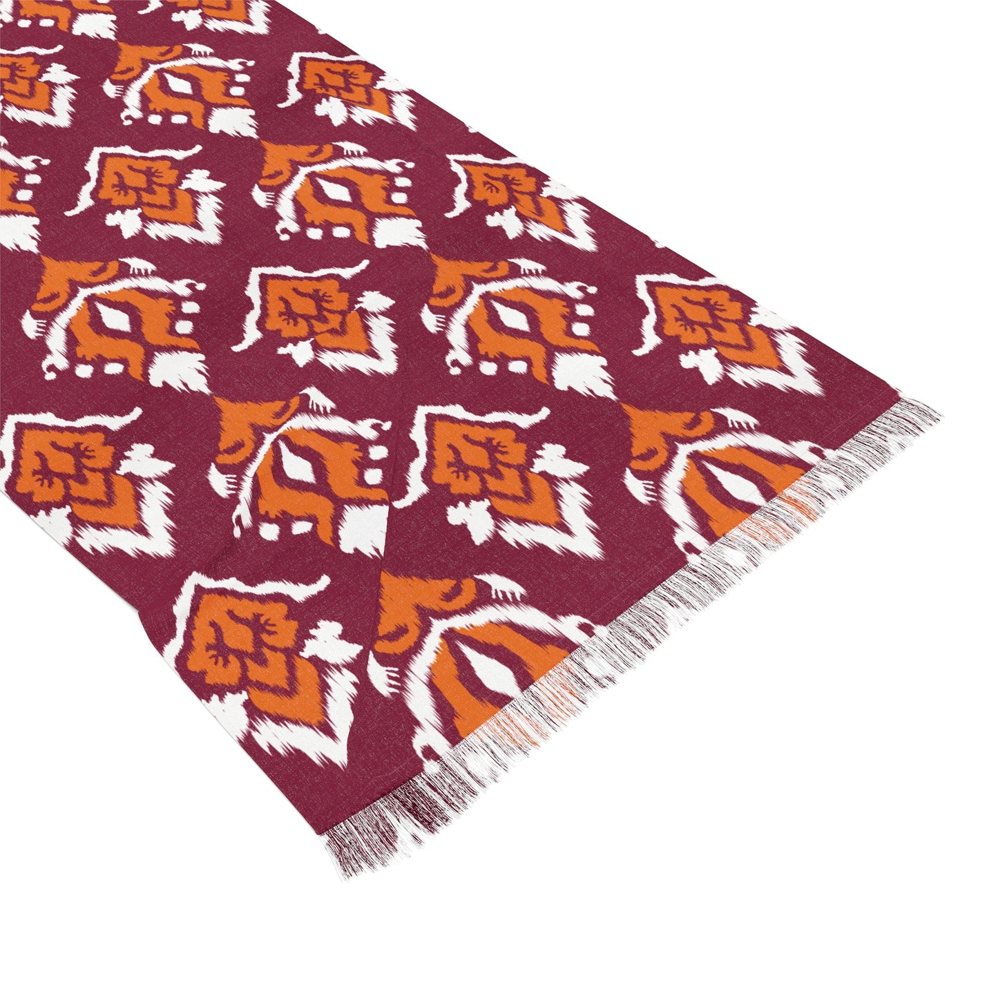 Scarf | Maroon & Orange | Ikat
