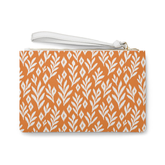 Clutch Bag | Orange & White | Laurel