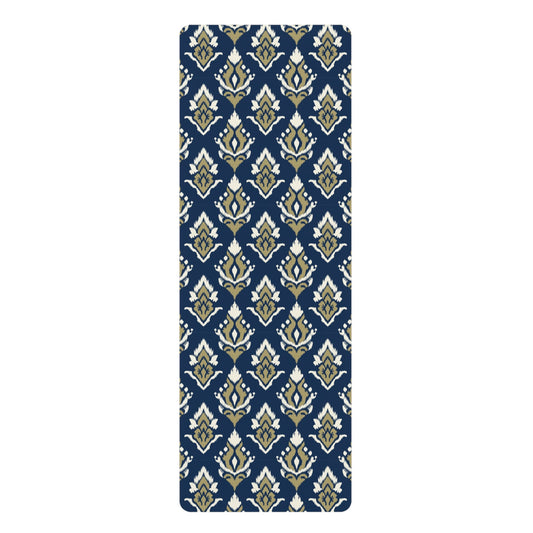 Yoga Mat | Blue & Gold | Ikat