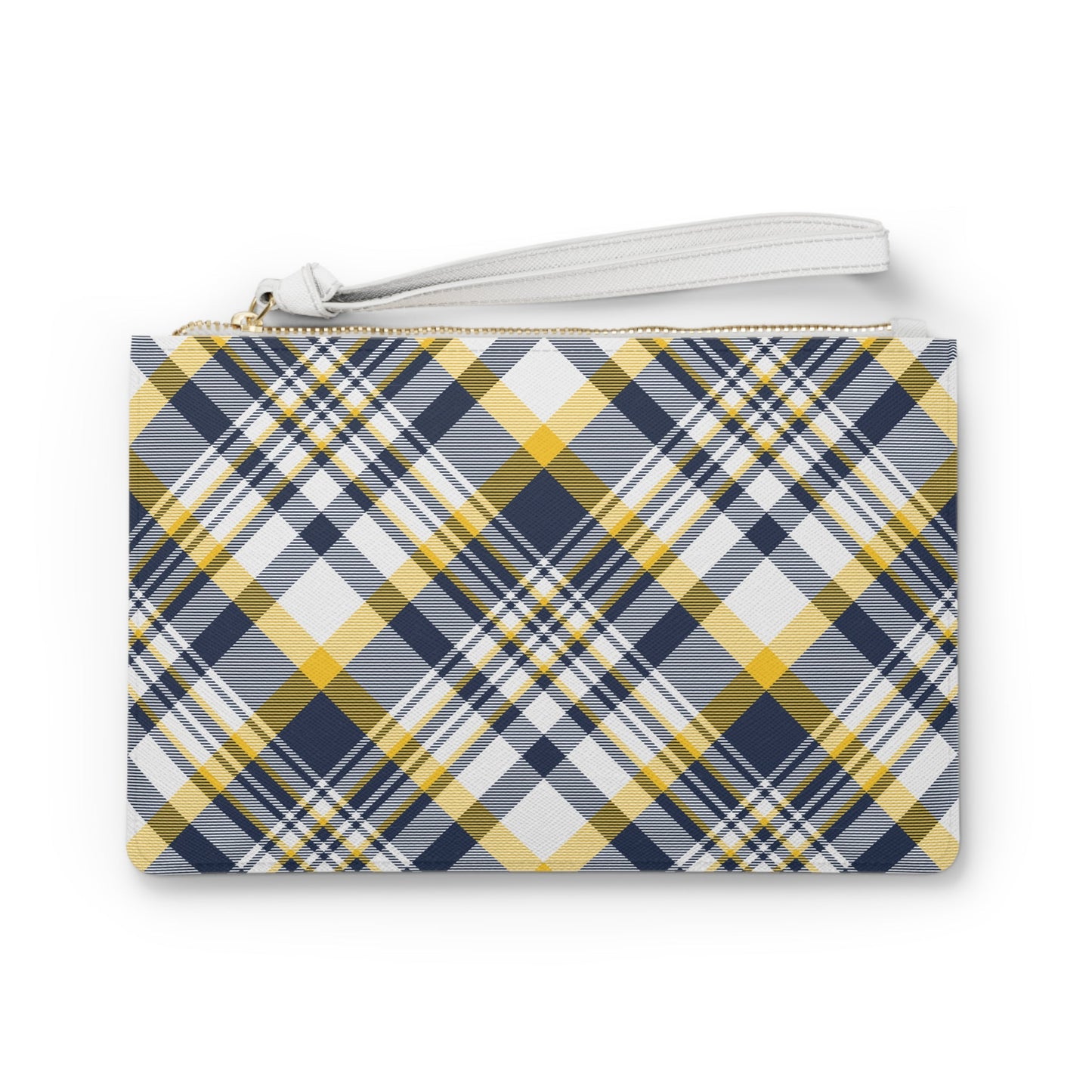 Clutch Bag | Yellow & Blue | Tartan