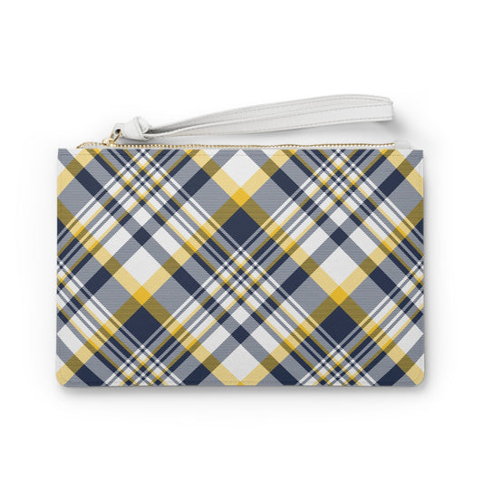 Clutch Bag | Yellow & Blue | Tartan