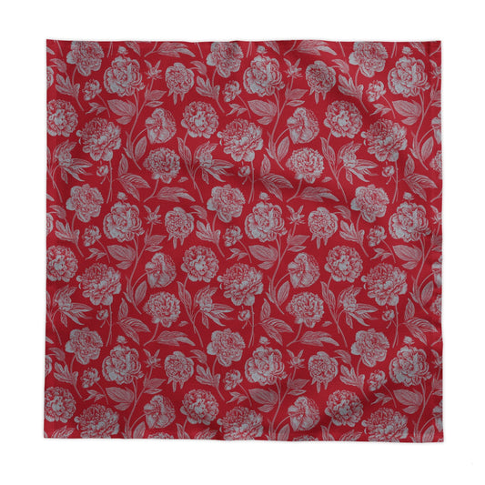 Tablecloth | Red & Gray | Peony