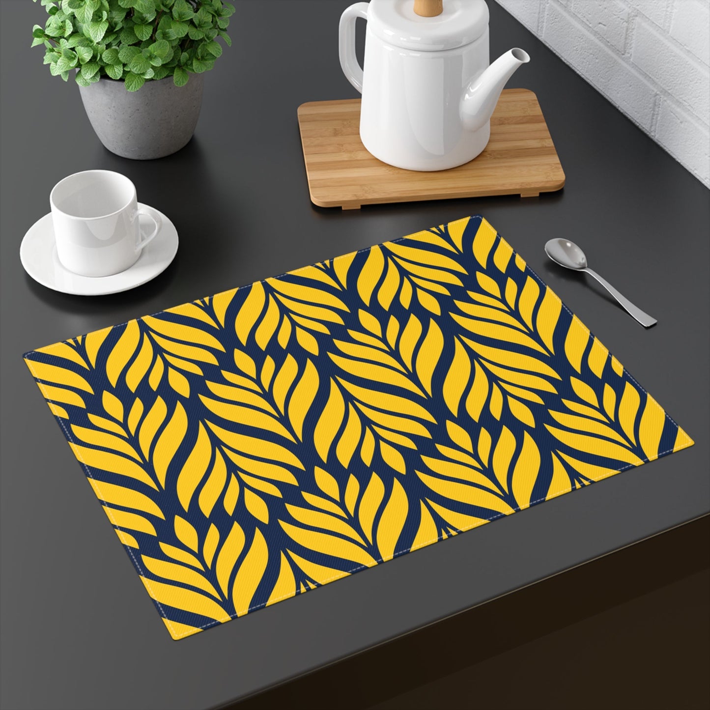 Placemat | Yellow & Blue | Palm