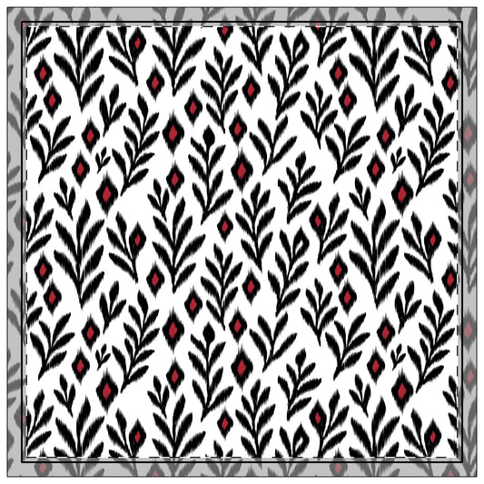 Napkin 4-set | Red & Black | Laurel