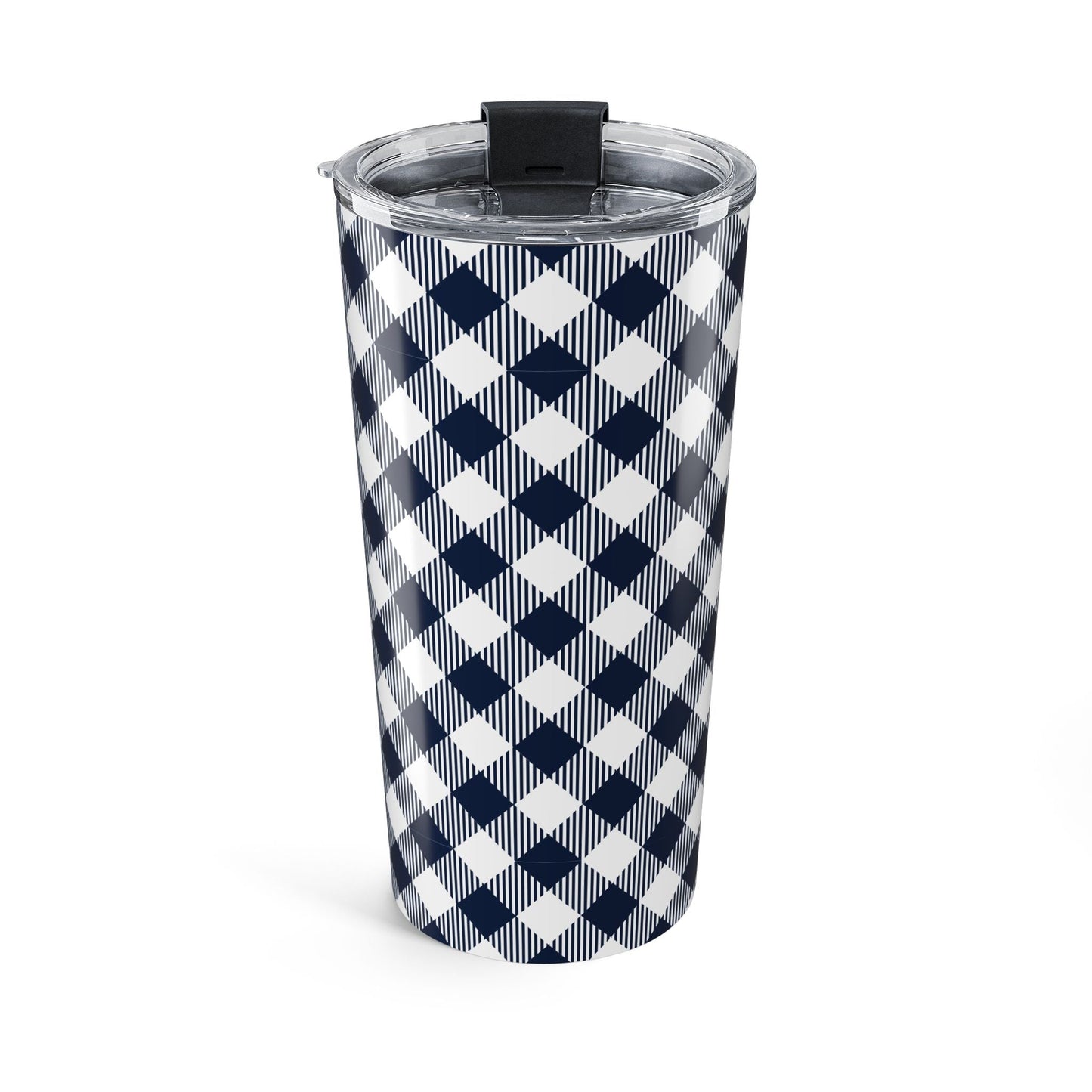 Tumbler | Navy & White | Gingham