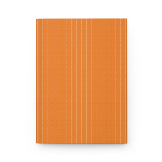 Journal | Orange & White | Pinstripe