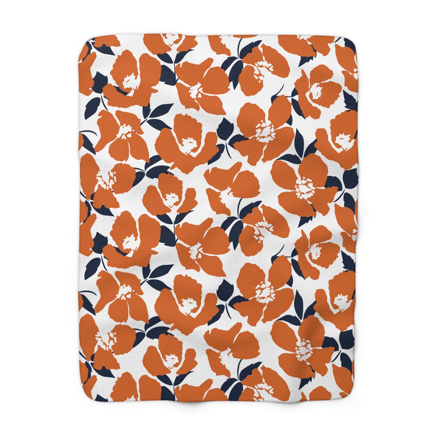 Sherpa Blanket | Orange & Blue | Poppy