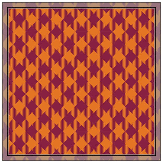Napkins | Maroon & Orange | Gingham