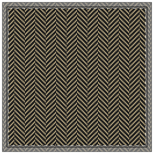 Napkins | Black & Gold | Herringbone