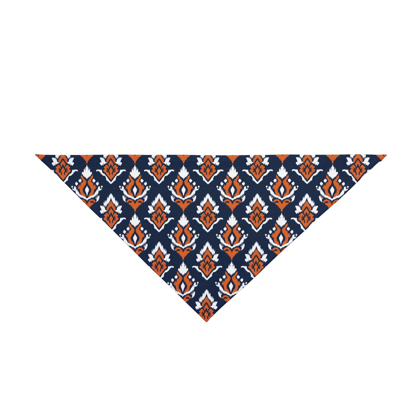 Pet Bandana | Orange & Blue | Ikat
