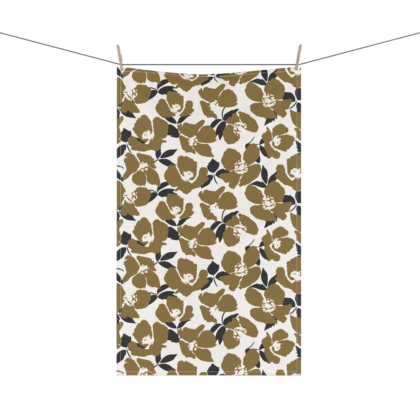 Tea Towel | Black & Gold | Poppy