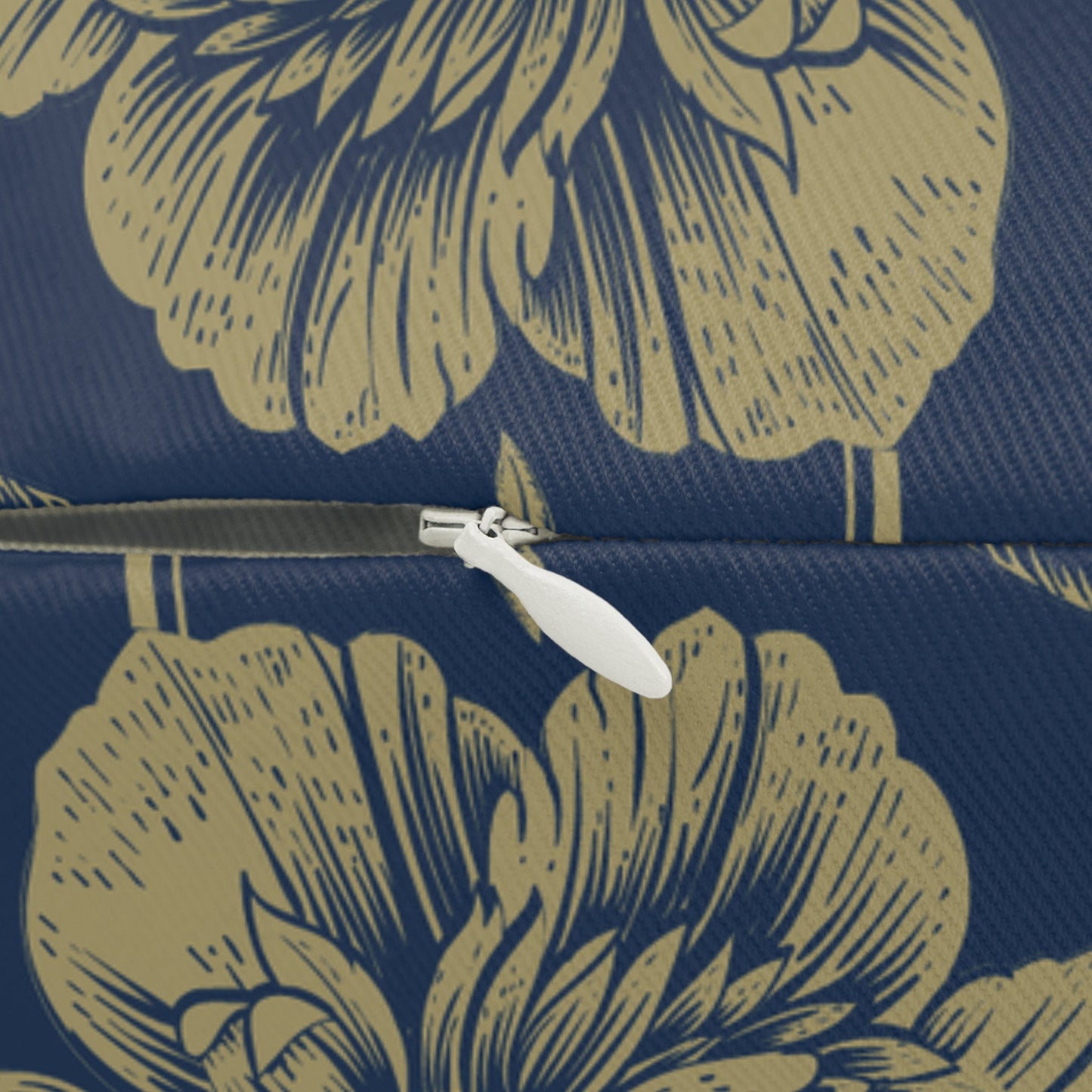 Pillow | Blue & Gold | Peony