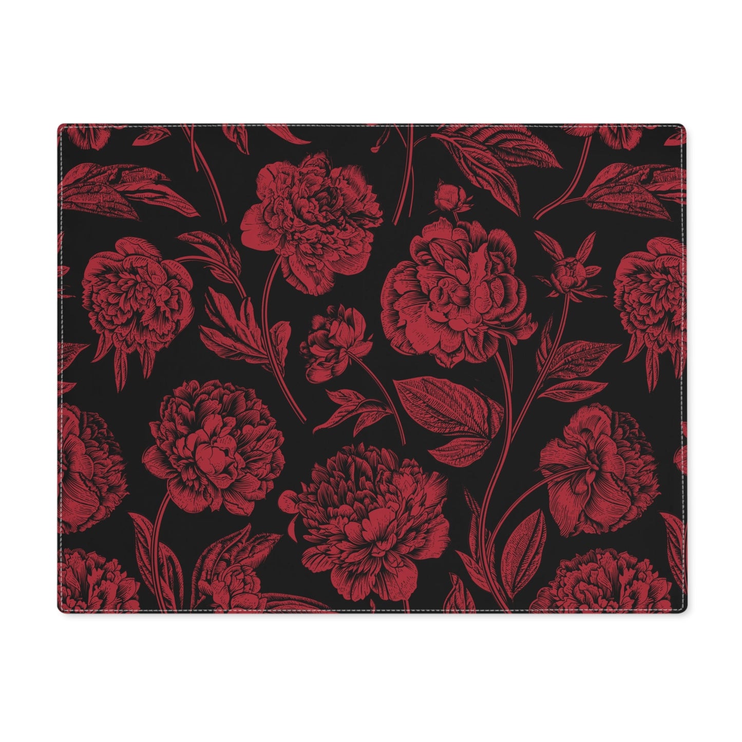 Placemat | Red & Black | Peony