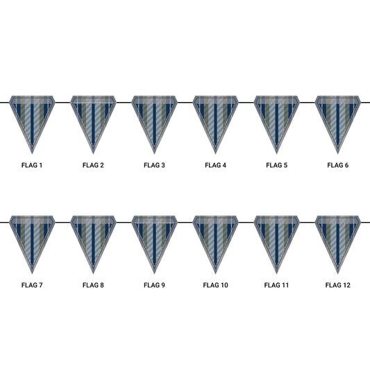 Flag Garland | Gold & Blue | Stripe