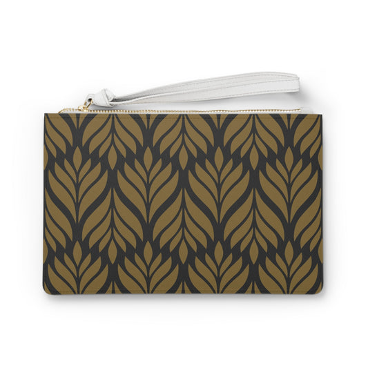 Clutch Bag | Black & Gold | Palm