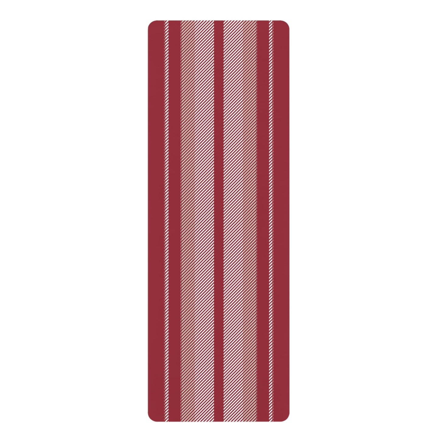 Yoga Mat | Maroon & White | Stripe