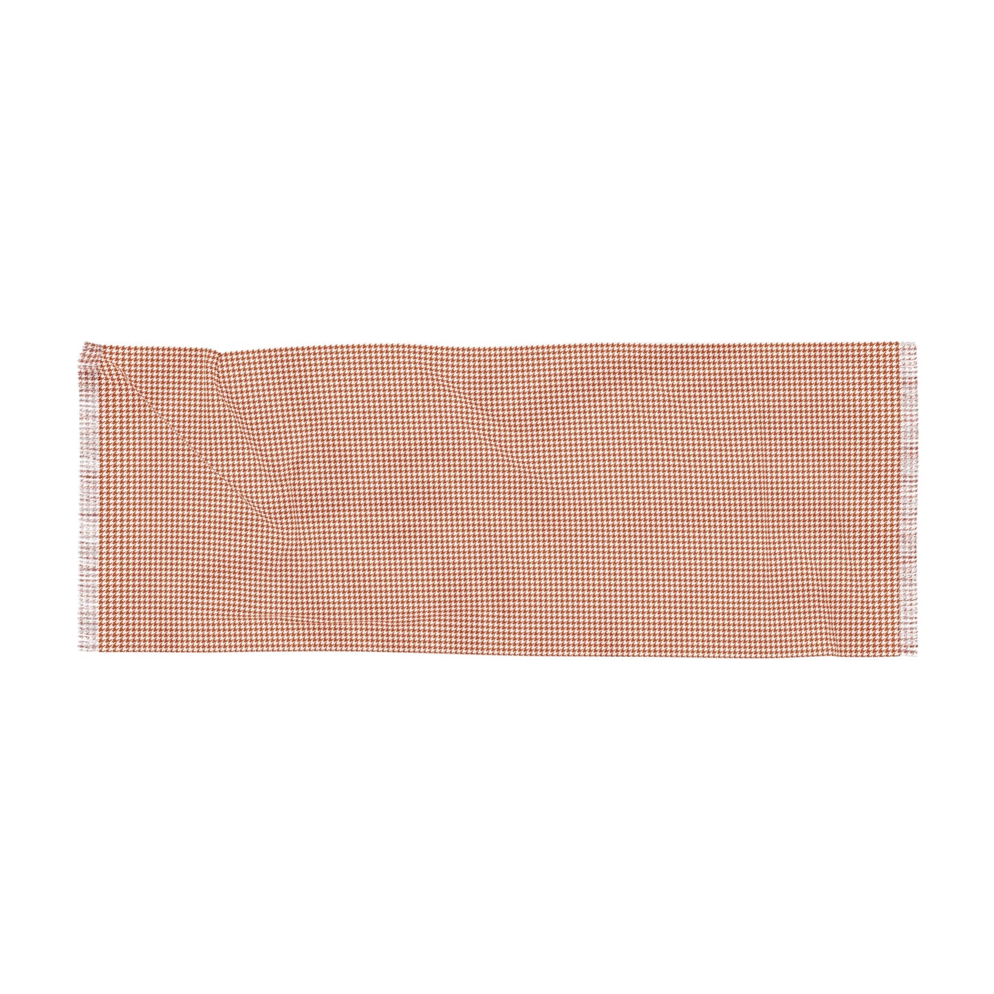 Scarf | Dark Orange & White | Houndstooth