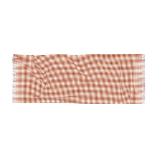 Scarf | Dark Orange & White | Houndstooth