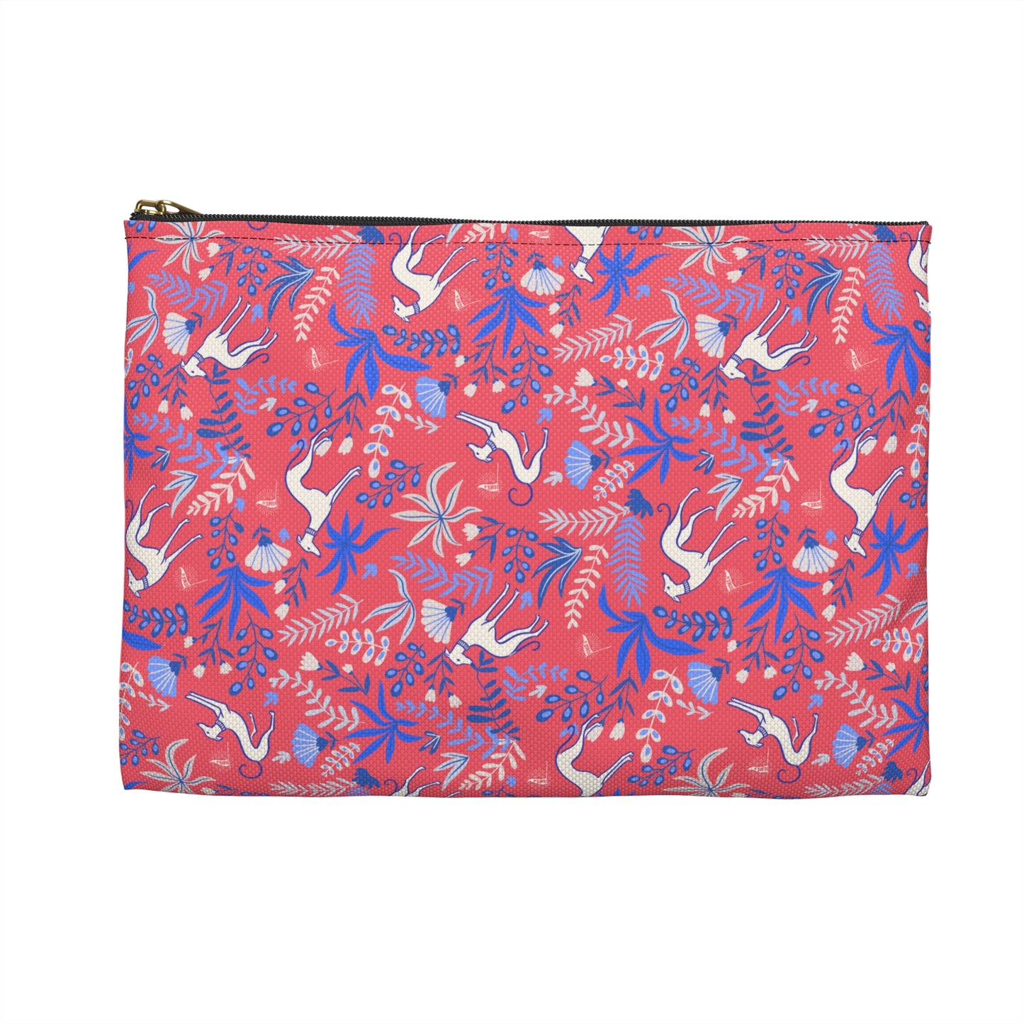 Accessory Pouch | Greyhounds | Pink Fern