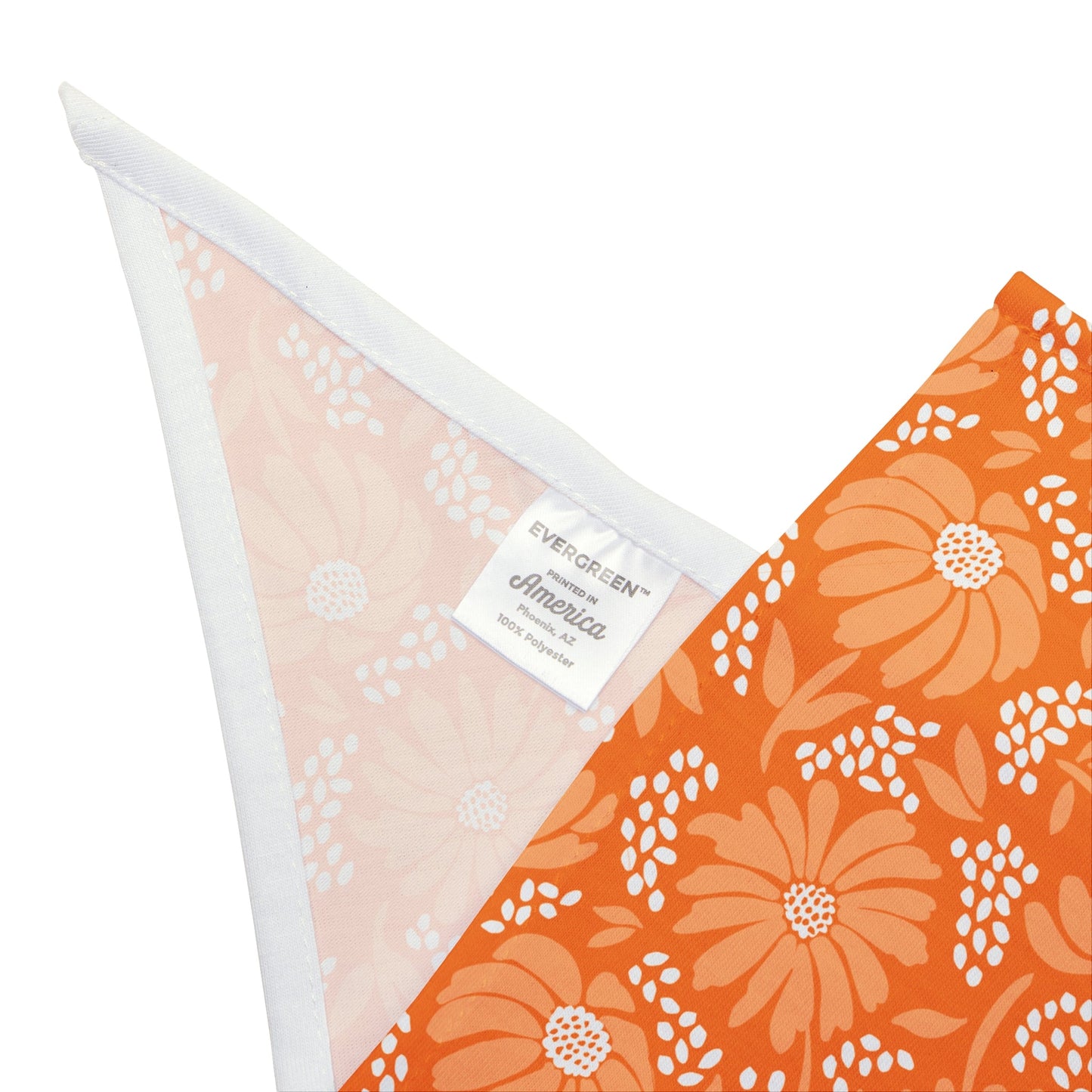 Pet Bandana | Orange & White | Bellis